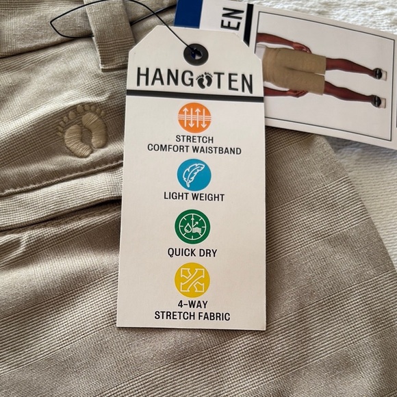 BNWT Hang Ten Men's Tan Hybrid Shorts - Picture 10 of 12